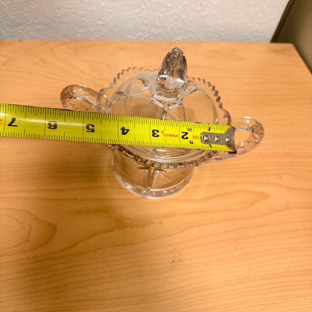 Anchor Hocking Early American Prescut Glass Covered Sugar Bowl EAPC - Picture 7 of 9